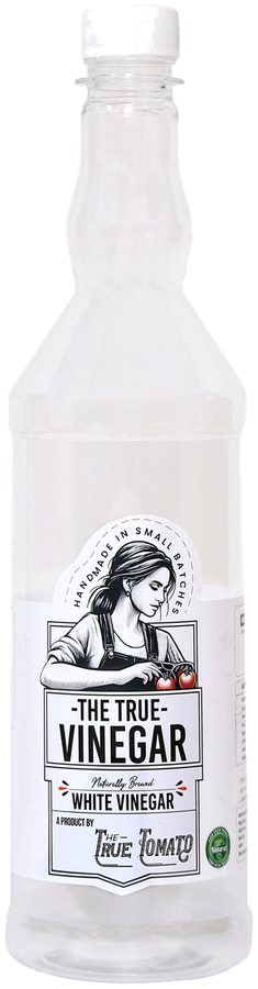 A bottle of The True Tomato naturally brewed vinegar